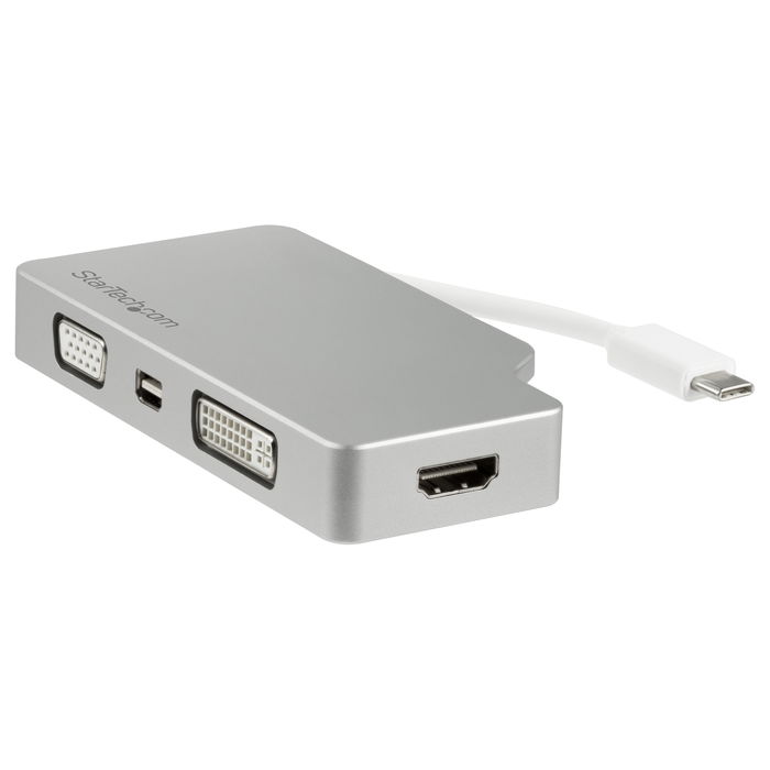 StarTech Adaptador USB-C Multipuertos Video a HDMI VGA DVI Mini DisplayPort 4K 60Hz para Monitor, 0.11m StarTech Adaptador USB-C Multipuertos Video a HDMI VGA DVI Mini DisplayPort 4K 60Hz para Monitor, 0.11m