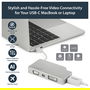 StarTech Adaptador USB-C Multipuertos Video a HDMI VGA DVI Mini DisplayPort 4K 60Hz para Monitor, 0.11m