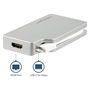 StarTech Adaptador USB-C Multipuertos Video a HDMI VGA DVI Mini DisplayPort 4K 60Hz para Monitor, 0.11m