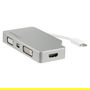 StarTech Adaptador USB-C Multipuertos Video a HDMI VGA DVI Mini DisplayPort 4K 60Hz para Monitor, 0.11m