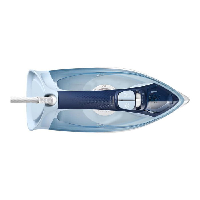 Philips DST5030/20 Plancha de Vapor SteamGlide Plus 2400W, Color Azul y Blanco