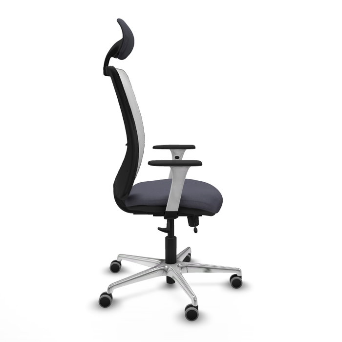PIQUERAS Y CRESPO Silla de oficina Zulema con mecanismo Sincro/Traslack, Gris oscuro y Blanco PIQUERAS Y CRESPO Silla de oficina Zulema con mecanismo Sincro/Traslack, Gris oscuro y Blanco