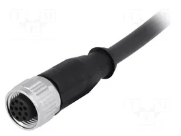 HARTING Conector M12 hembra de 12 pines con cable de 2m