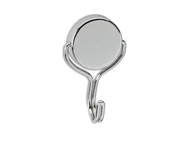 Maul Imán de neodimio con gancho, 38.5 cm de diámetro, capacidad máxima 30 kg, color plata