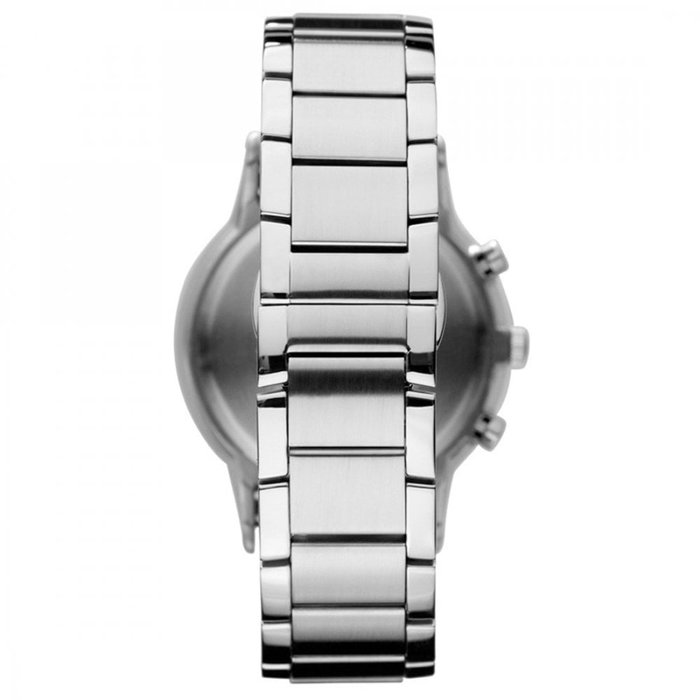 Armani AR11164 Reloj de Hombre con Esfera Azul y Correa Plateada