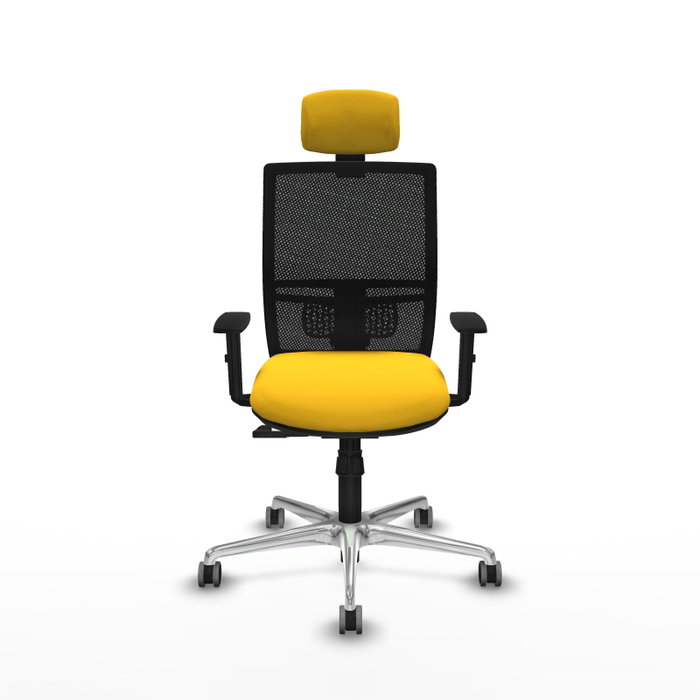 PIQUERAS Y CRESPO Silla de oficina Yunquera con mecanismo Sincro, Amarillo y Negro PIQUERAS Y CRESPO Silla de oficina Yunquera con mecanismo Sincro, Amarillo y Negro