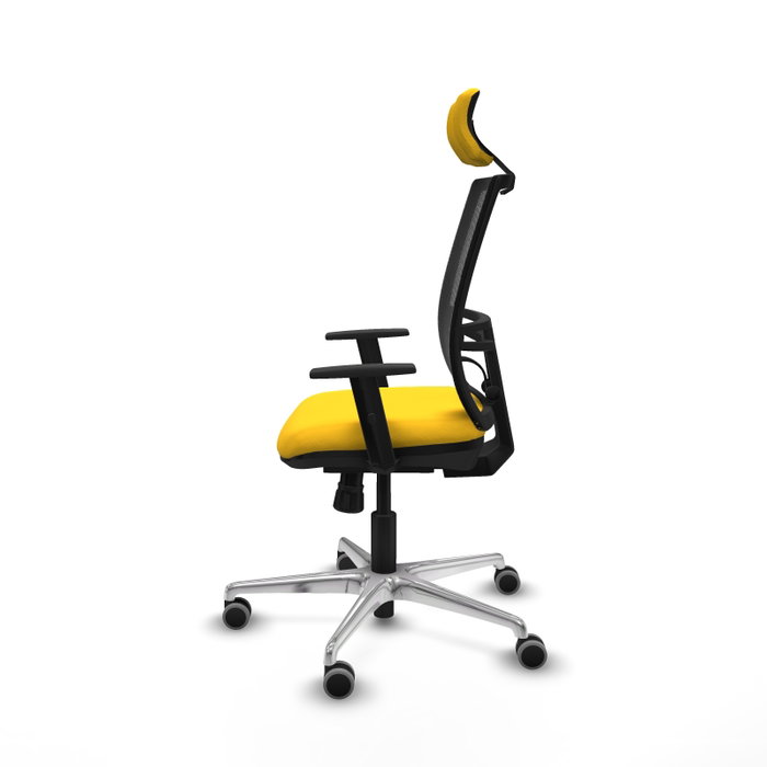 PIQUERAS Y CRESPO Silla de oficina Yunquera con mecanismo Sincro, Amarillo y Negro PIQUERAS Y CRESPO Silla de oficina Yunquera con mecanismo Sincro, Amarillo y Negro