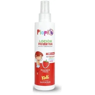 SANASUR Loción PioPio Preventiva de Piojos con Aroma a Fresa 200ml SANASUR Loción PioPio Preventiva de Piojos con Aroma a Fresa 200ml