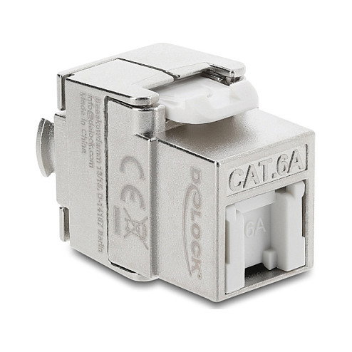 DeLOCK 90706 Módulo Keystone RJ45 para LSA Cat.6A blindado con tapa de protección DeLOCK 90706 Módulo Keystone RJ45 para LSA Cat.6A blindado con tapa de protección