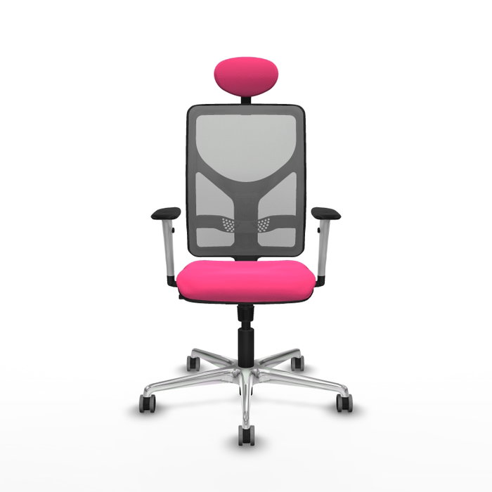 PIQUERAS Y CRESPO Silla de oficina Motilla Rosa y Gris PIQUERAS Y CRESPO Silla de oficina Motilla Rosa y Gris