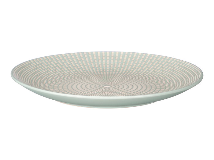 Vessia Plato Llano 27 cm Grabado Verde Cerámica (Set de 12) Vessia Plato Llano 27 cm Grabado Verde Cerámica (Set de 12)