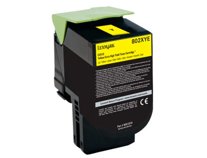 Lexmark 802XYE Cartucho de Tóner Amarillo Lexmark 802XYE Cartucho de Tóner Amarillo