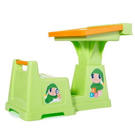 Molto Mi Primer Pupitre - Pupitre infantil para niños de 18 meses en adelante, color natural, dimensiones 52x32x31 cm