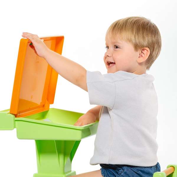 Molto Mi Primer Pupitre - Pupitre infantil para niños de 18 meses en adelante, color natural, dimensiones 52x32x31 cm