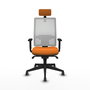 PIQUERAS Y CRESPO Silla de oficina Horna Naranja y Blanco