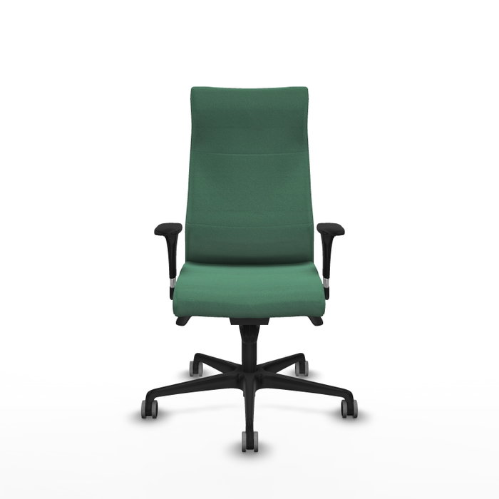 PIQUERAS Y CRESPO Sillón Albacete Verde esmeralda con mecanismo Sincro y Brazos 1D