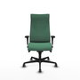 PIQUERAS Y CRESPO Sillón Albacete Verde esmeralda con mecanismo Sincro y Brazos 1D