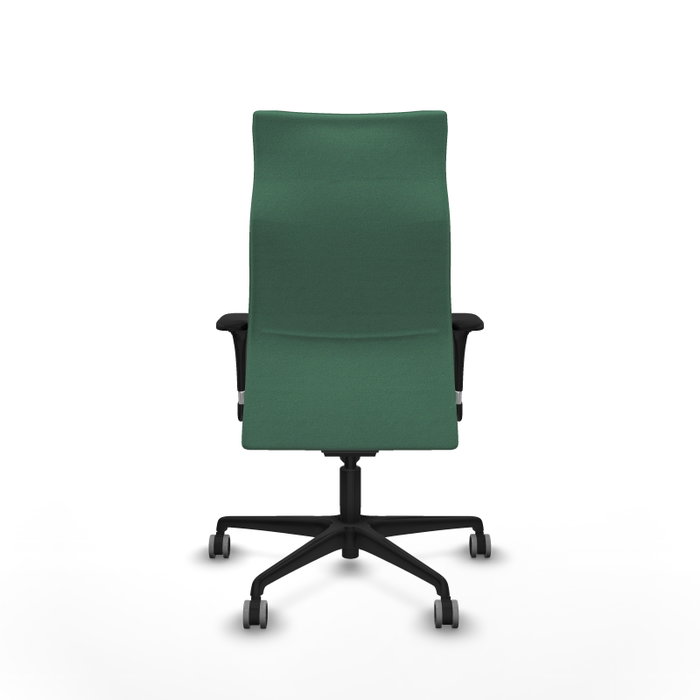 PIQUERAS Y CRESPO Sillón Albacete Verde esmeralda con mecanismo Sincro y Brazos 1D