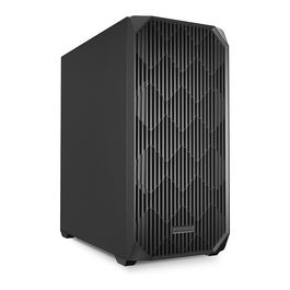 Sharkoon AK3 Midi Tower ATX Negro - Caja de PC de Metal con Soporte para ATX, micro ATX, Mini-ITX y Múltiples Opciones de Ventilación y Almacenamiento