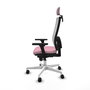 PIQUERAS Y CRESPO Silla de oficina Horna Rosa con mecanismo Sincro