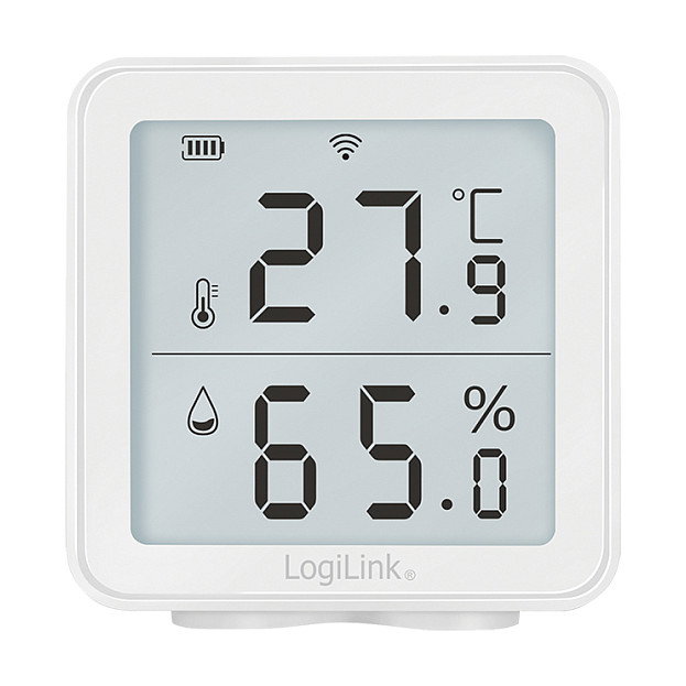 LogiLink Detector Inteligente de Temperatura y Humedad WiFi Compatible con Tuya LogiLink Detector Inteligente de Temperatura y Humedad WiFi Compatible con Tuya