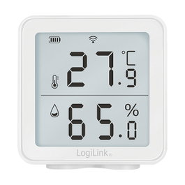 LogiLink SC0116 Detector inteligente de temperatura y humedad WiFi, compatible con Tuya