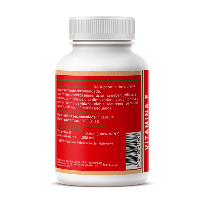 SOTYA Vitamina E 550mg 100 cápsulas