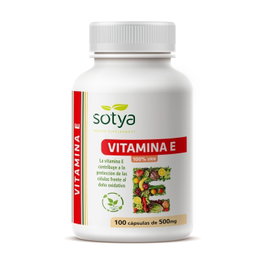 Sotya Vitamina E 550 mg - 100 cápsulas, antioxidante natural para sistema inmunitario y nervioso