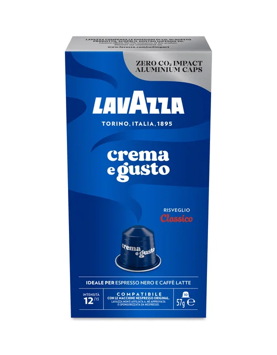 Lavazza Cápsulas Crema e Gusto Café Espresso Ristretto Tueste Medio para Cafeteras Nespresso - Pack de 10 Unidades