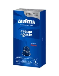 Lavazza Cápsulas Crema e Gusto Café Espresso Ristretto Tueste Medio para Cafeteras Nespresso - Pack de 10 Unidades