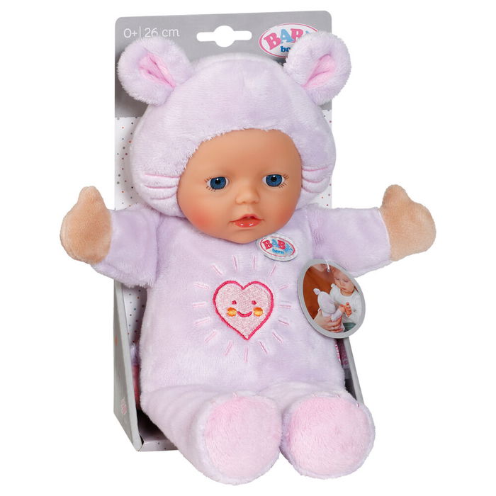 Baby Born Muñeco de Peluche Ratoncito Divertido para Bebés 26cm, Animalitos, Suave, Achuchable, Lavable y Usable como Marioneta