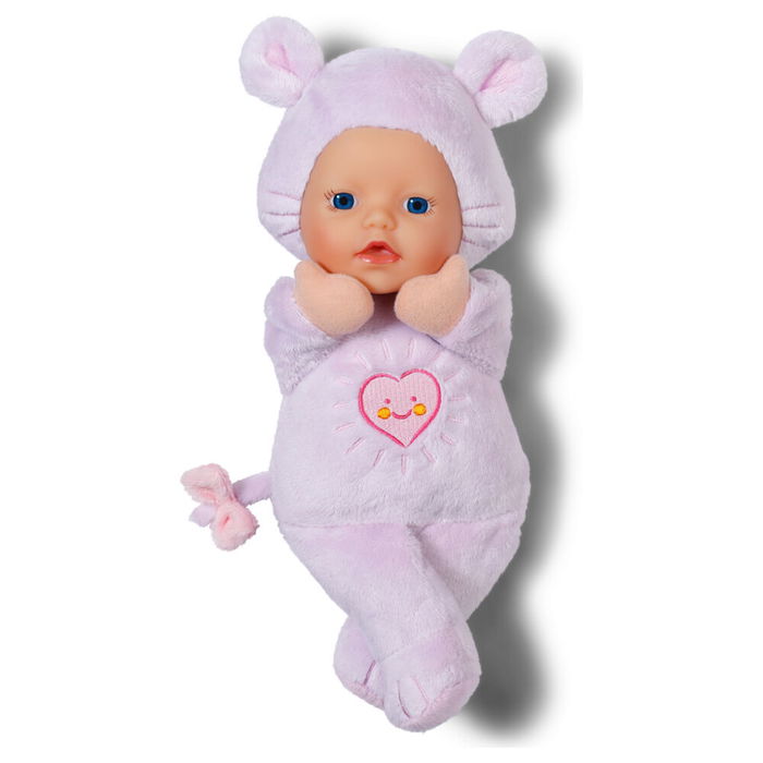 Baby Born Muñeco de Peluche Ratoncito Divertido para Bebés 26cm, Animalitos, Suave, Achuchable, Lavable y Usable como Marioneta