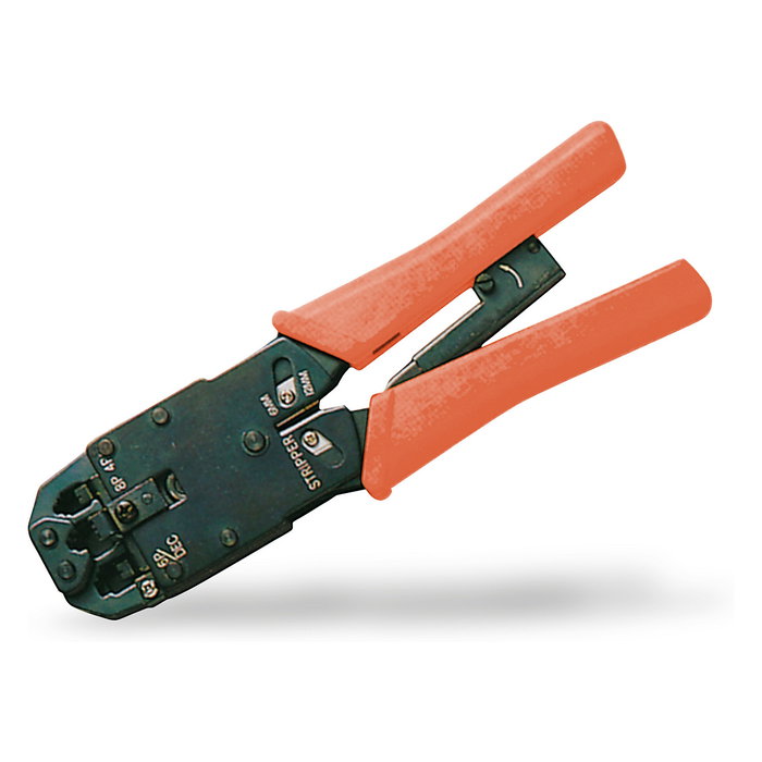 Digitus Crimpadora Multi Modular con Pelador y Cortador para 4P2C, 4P4C, 6P4C, 6P6C, 8P8C, RJ-11, RJ-12, RJ-45
