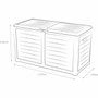 Eda Baya Garden Bay Cubo de Basura de Plástico Gris Antracita 420 Litros Imitación Madera
