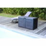 Eda Baya Garden Bay Cubo de Basura de Plástico Gris Antracita 420 Litros Imitación Madera