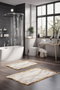Mijölnir CT-5009 Juego de Alfombrillas de Baño 2 Piezas de Poliéster Antideslizante Antibacteriano Lavable a Máquina 40x60cm y 60x100cm