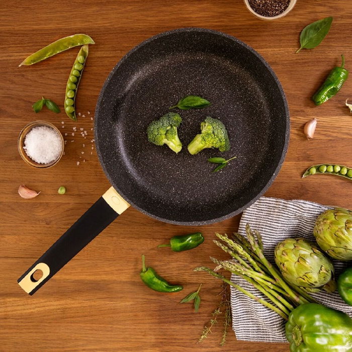 Set de Sartenes Cecotec Polka Experience 20-24-28 Bucket Set Vulcano Amarillo Aluminio 3 Piezas