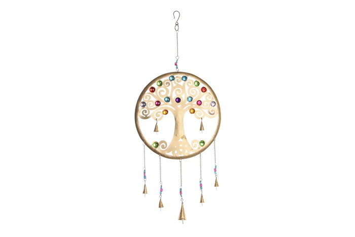DKD Home Decor Decoración Colgante Metal Árbol de la Vida Dorado DKD Home Decor Decoración Colgante Metal Árbol de la Vida Dorado