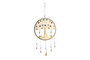 DKD Home Decor Decoración Colgante Metal Árbol de la Vida Dorado