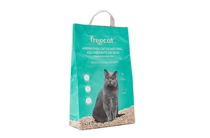 Freedog Arena Arena para Gatos Natural Aglomerante Soja Original 6L Freedog Arena Arena para Gatos Natural Aglomerante Soja Original 6L