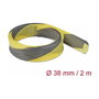 DeLOCK Funda trenzada estirable 2 m x 38 mm negro-amarillo