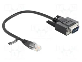 DeLOCK Cable RJ45 a Serial RS-232 D-Sub 9 de 30 cm, Negro
