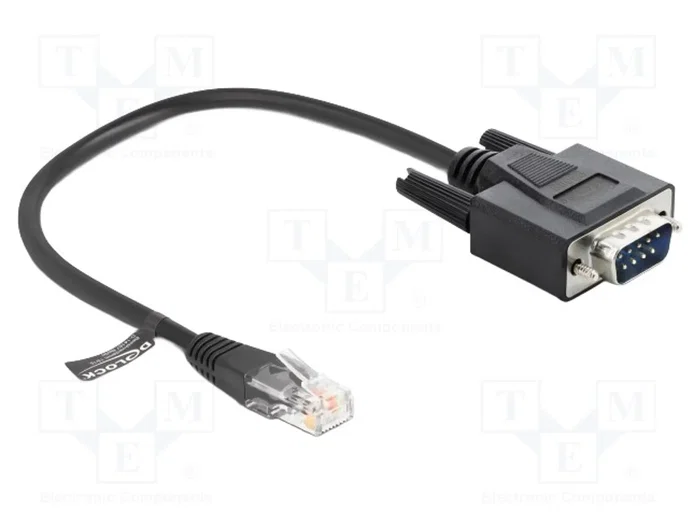 DeLOCK Cable RJ45 a Serial RS-232 D-Sub 9 de 30 cm, Negro DeLOCK Cable RJ45 a Serial RS-232 D-Sub 9 de 30 cm, Negro