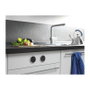 Bachmann 926.001 Enchufe de Pared con Protección 1x Schutzkontakt Tipo F, 2 m, Negro, Blanco y Acero Inoxidable, Incluye Aro Decorativo