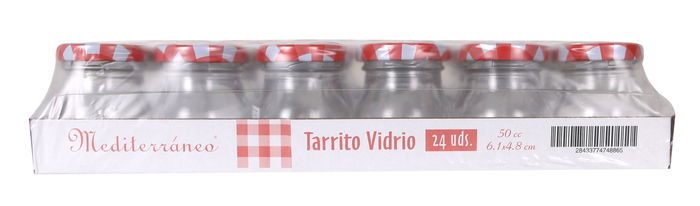 Mediterraneo Tarrito Vidrio Multiusos 50 cc 4.8 x 5.8 cm (96 Unidades)
