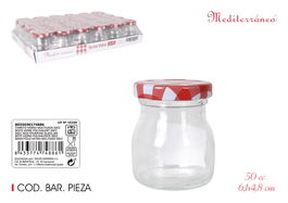 Mediterraneo Tarrito Vidrio Multiusos 50 cc 4.8 x 5.8 cm (96 Unidades)