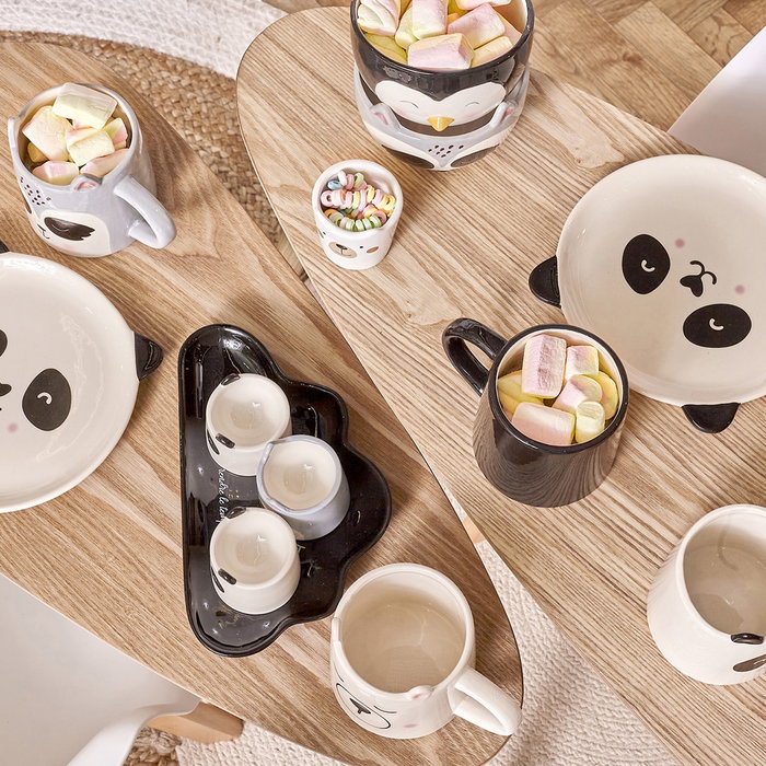 The Concept Factory Mug 400 Ml Animales (mapache, panda, oso polar, pingüino) de Dolomita