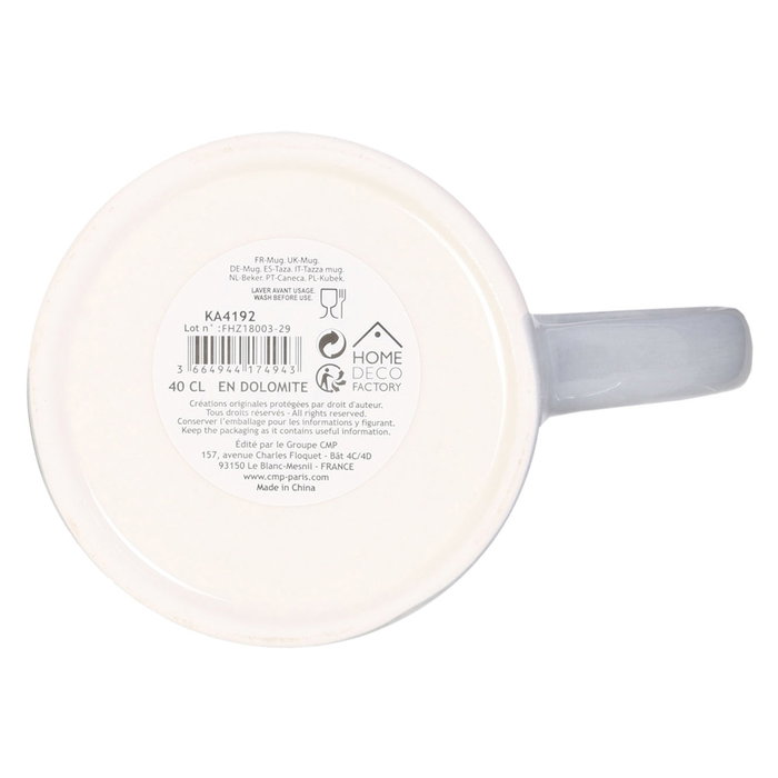 The Concept Factory Mug 400 Ml Animales (mapache, panda, oso polar, pingüino) de Dolomita