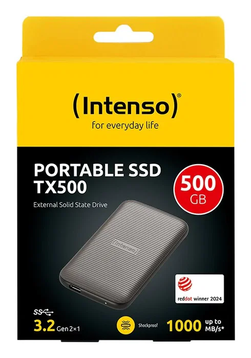 Intenso TX500 SSD Externo 500GB USB Tipo C 3.2 Gen 2 - Resistente a Golpes, Compacto, Hasta 1000MB/s, Color Marrón Intenso TX500 SSD Externo 500GB USB Tipo C 3.2 Gen 2 - Resistente a Golpes, Compacto, Hasta 1000MB/s, Color Marrón