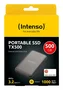 Intenso TX500 SSD Externo 500GB USB Tipo C 3.2 Gen 2 - Resistente a Golpes, Compacto, Hasta 1000MB/s, Color Marrón